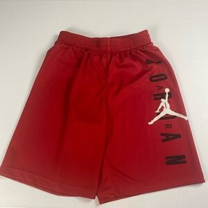 NIKE AIR JORDAN Boys Red Basketball Shorts Medium 10-12y